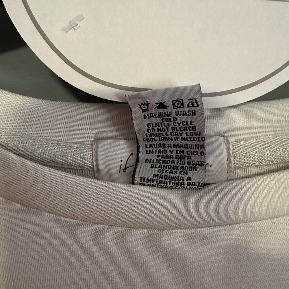 If It Were Me Cream Long Sleeve Half Sweatshirt & Shorts - Picture 3 of 6